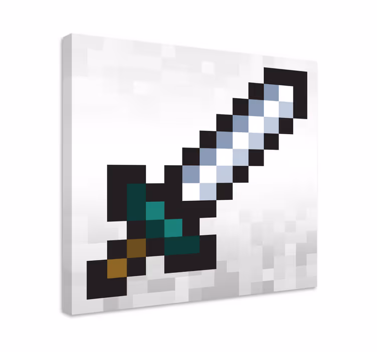 Obraz gry wideo miecz w Pixele - TenStickers