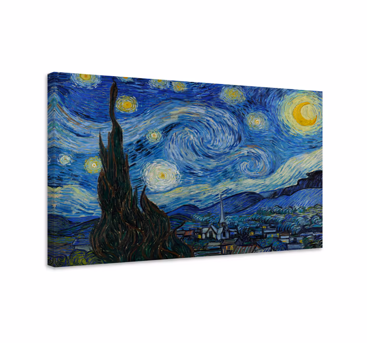 Obraz artystyczny "Gwiaździsta noc" Van Gogha - TenStickers