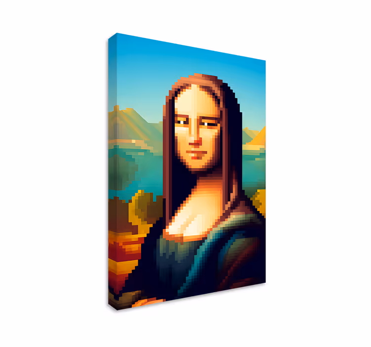 Obraz artystyczny sztuka pikselowa giocondy - TenStickers