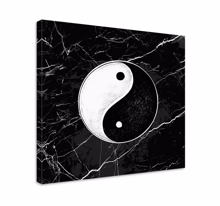 Obrazy orientalne marmur yin yang - TenStickers