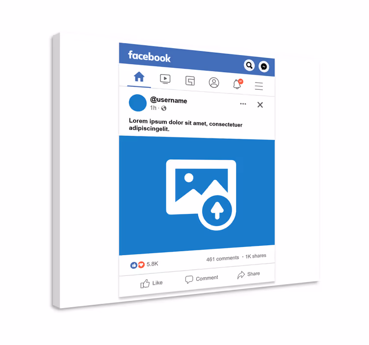 Obraz z imieniem ekran facebooka - TenStickers