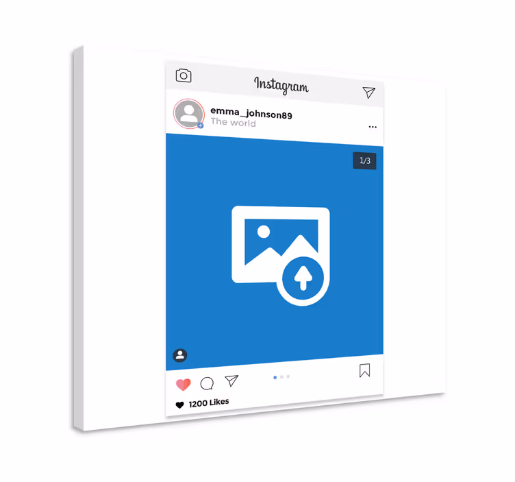 Obraz z imieniem ekran instagrama - TenStickers