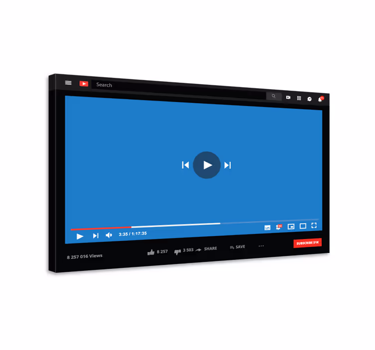 Obraz z imieniem youtube - TenStickers