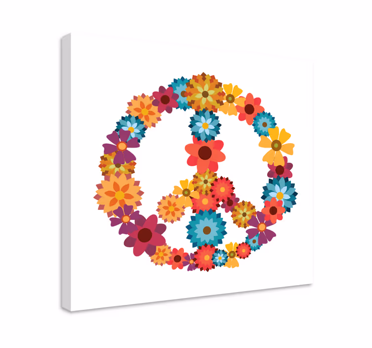 Obraz kwiaty symbol hipisa - TenStickers