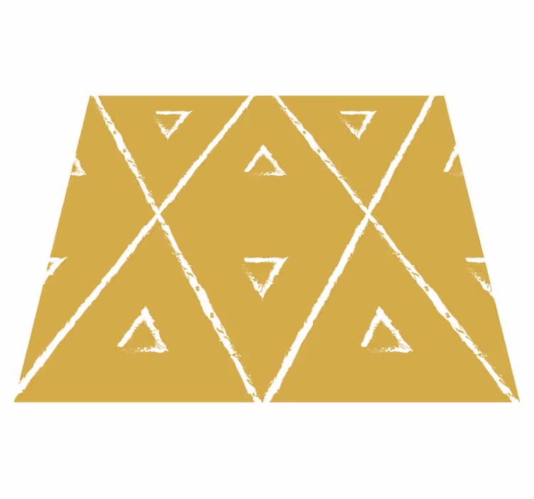Żółty dywan winylowy geometryczny wzór rombu - TenStickers