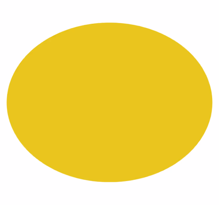 Żółty dywan winylowy okrągły projekt - TenStickers