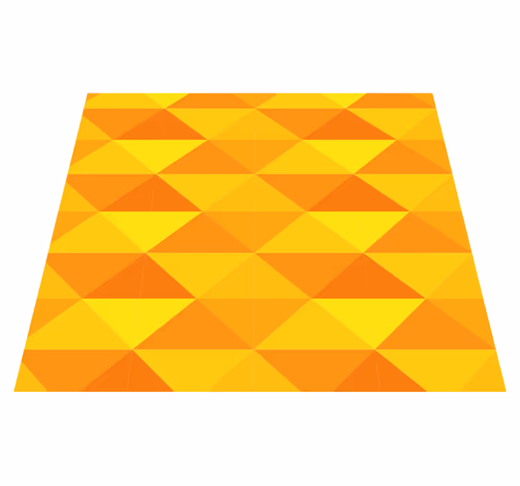 Żółty dywan winylowy projekt trójkątów geometrycznych - TenStickers