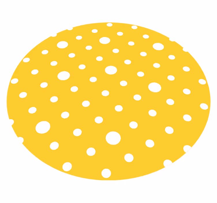 Żółty dywan winylowy kropki - TenStickers