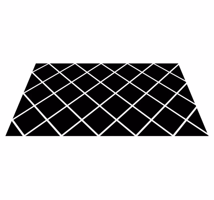 Czarny dywan winylowy nowoczesne linie geometryczne - TenStickers