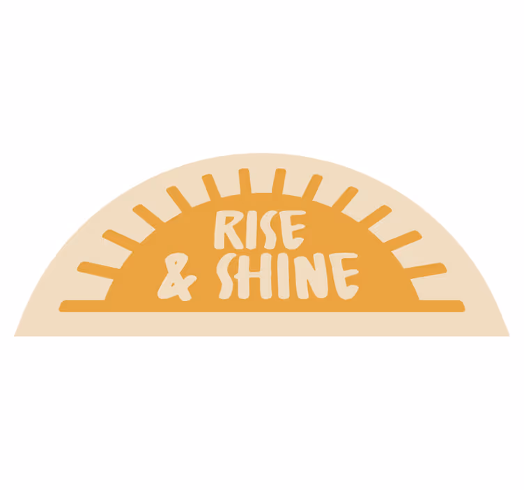 Dywan winylowy do łazienki rise and shine tekst - TenStickers