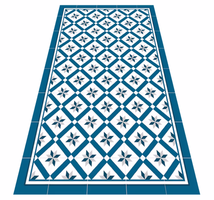 Dywan winylowy do kuchni niebieski hydrauliczny - TenStickers