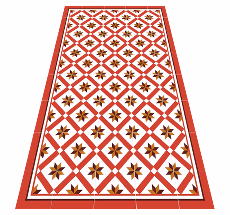 Dywan winylowy do kuchni hydrauliczny czerwony - TenStickers