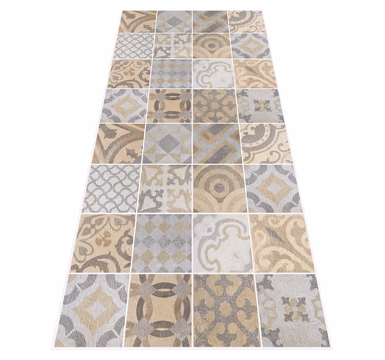 Dywan winylowy do kuchni cement arancioni - TenStickers