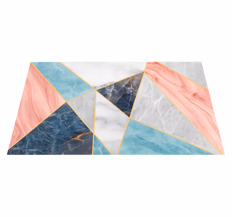 Dywan winylowy marmurowy kolorowy geometryczny wzór - TenStickers