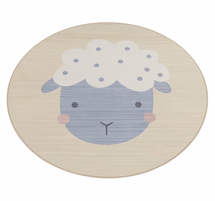 Dziecięcy dywan winylowy beżowe owieczki - TenStickers