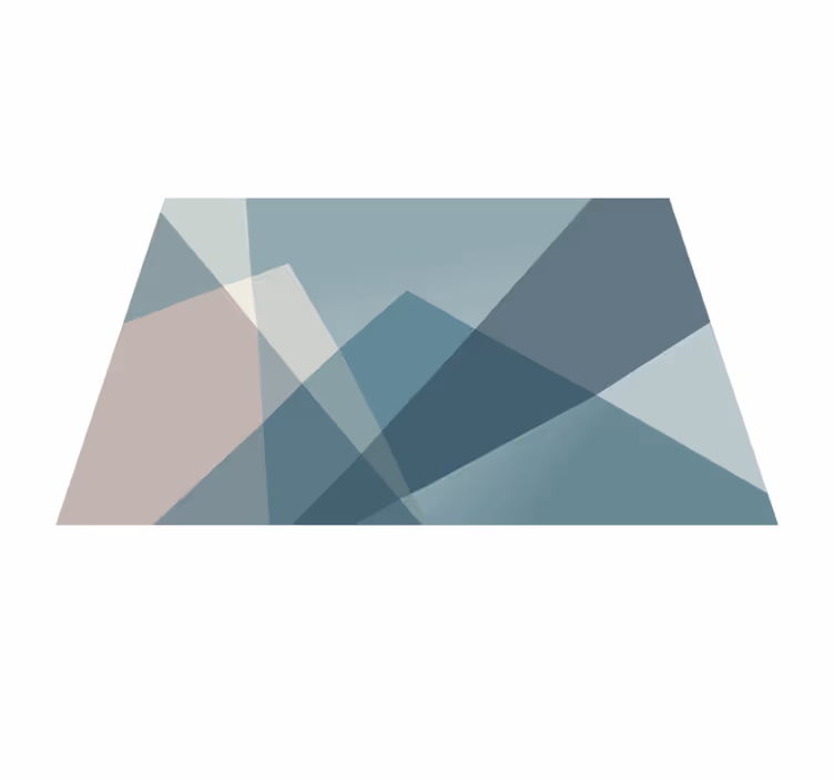 Niebieski dywan winylowy geometryczny abstrakcyjny projekt - TenStickers