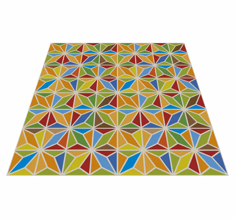Dywan winylowy do jadalni kalejdoskopowa płytka geometryczna - TenStickers
