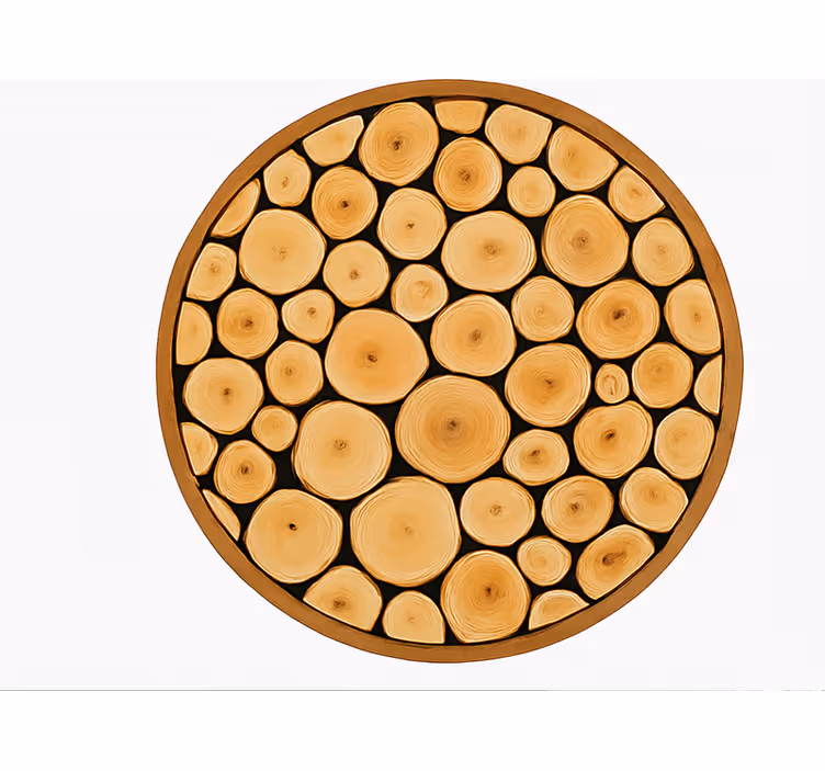 Dywan winylowy do jadalni naturalny plaster drewna - TenStickers