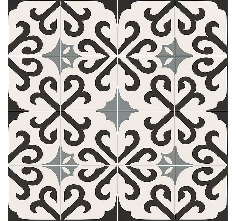 Dywan winylowy do jadalni geometryczny wzór kafelek - TenStickers