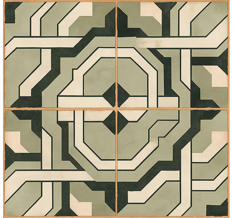 Dywan winylowy do jadalni marokański geometryczny przeplot - TenStickers