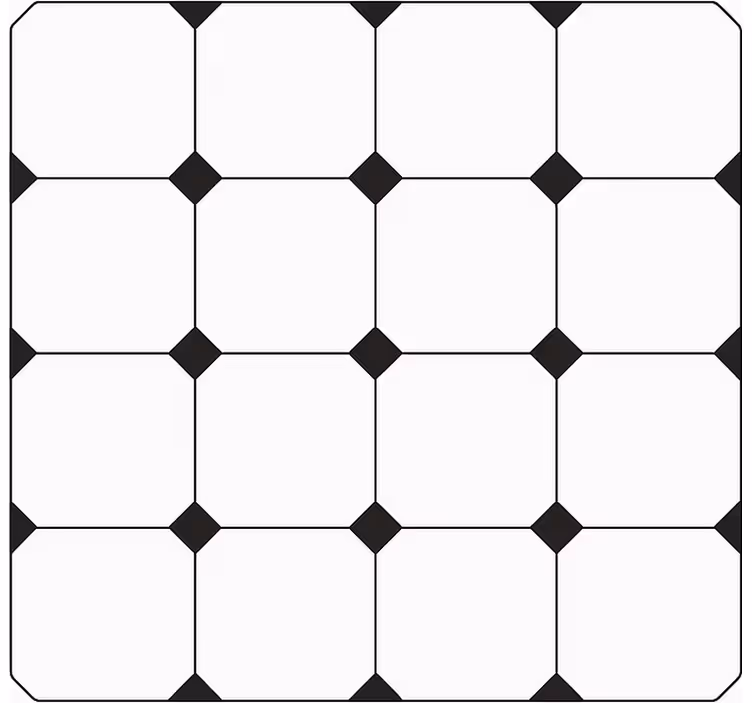 Dywan winylowy do kuchni kratkowany nadruk diamentowy - TenStickers