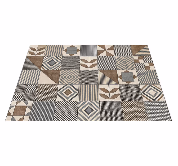 Dywan winylowy do kuchni abstrakcyjna geometria natury - TenStickers