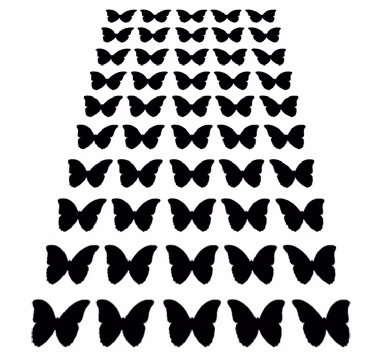 Dywan winylowy zwierzęta czarne latające motyle - TenStickers