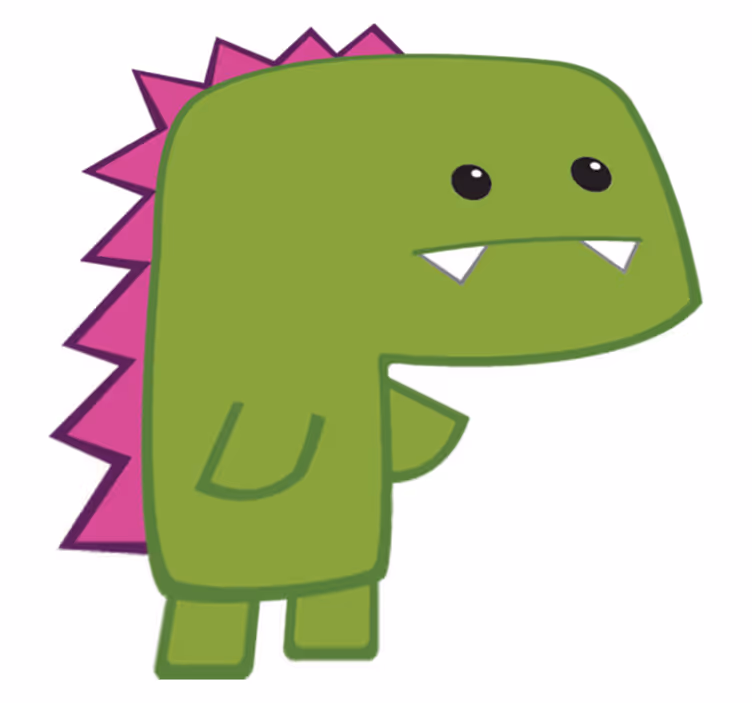 Dywan winylowy zwierzęta zielony minisaur. - TenStickers