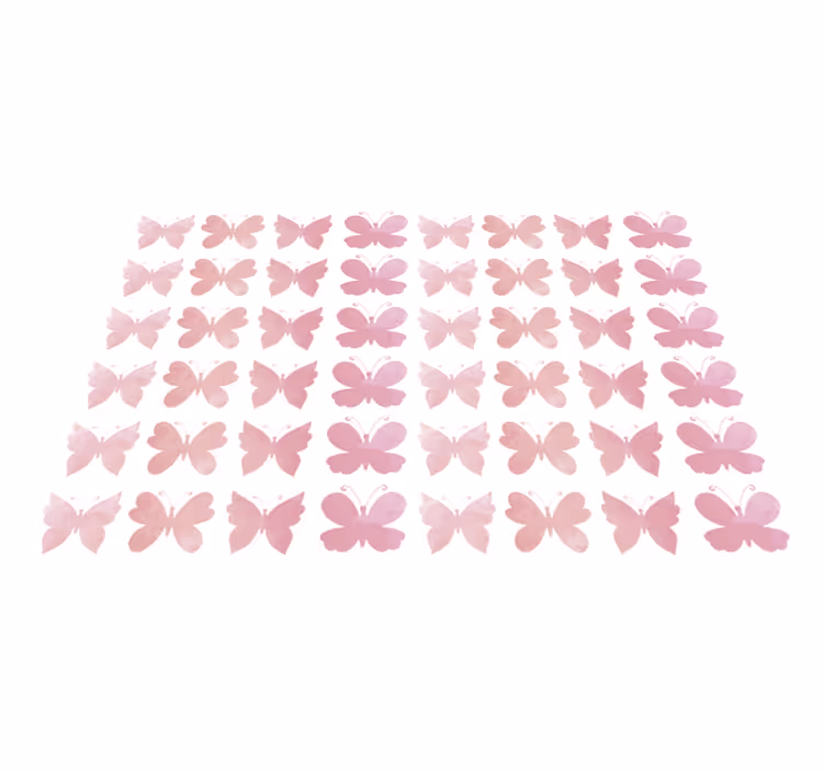 Dywan winylowy zwierzęta motyw różowych motyli - TenStickers