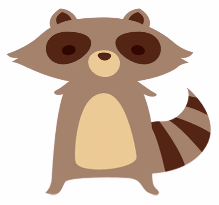 Dywan winylowy zwierzęta design z szopem - TenStickers
