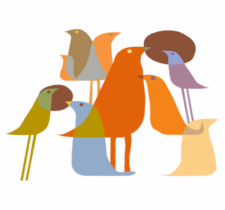 Dywan winylowy zwierzęta w minimalistycznym stylu - TenStickers