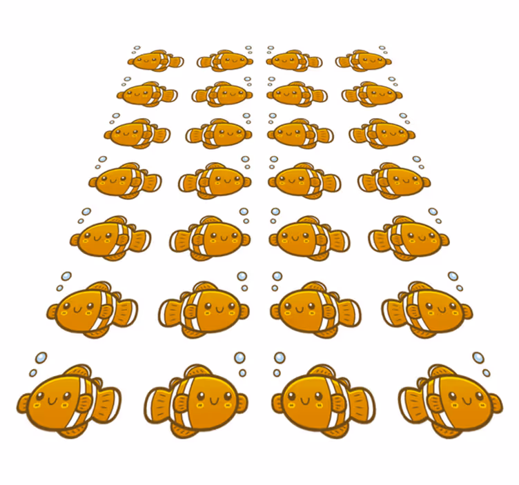 Dywan winylowy zwierzęta w wzór ryb clownów - TenStickers