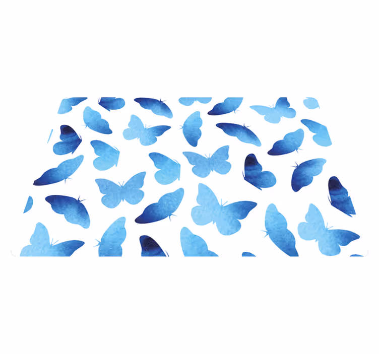 Dywan winylowy zwierzęta malowane motyle - TenStickers