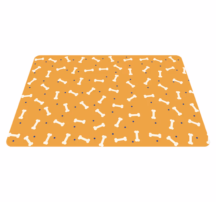 Dywan winylowy zwierzęta wzór pomarańczowych kości - TenStickers