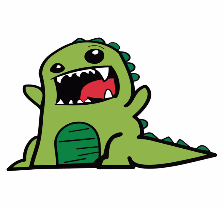 Dywan winylowy zwierzęta rysunek strasznego dinozaura - TenStickers