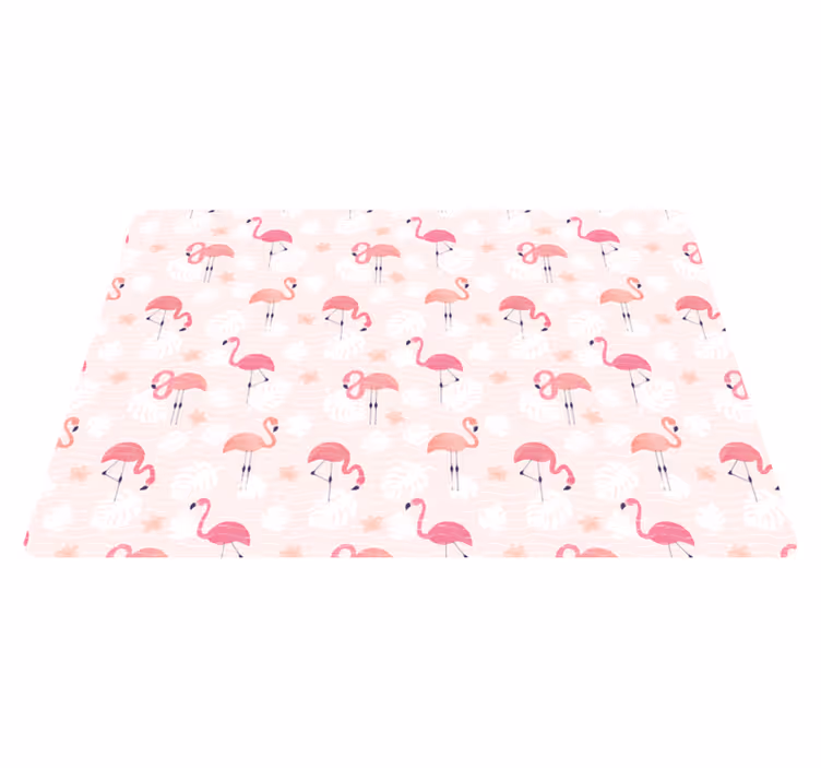 Dywan winylowy zwierzęta motywy różowych flamingów - TenStickers