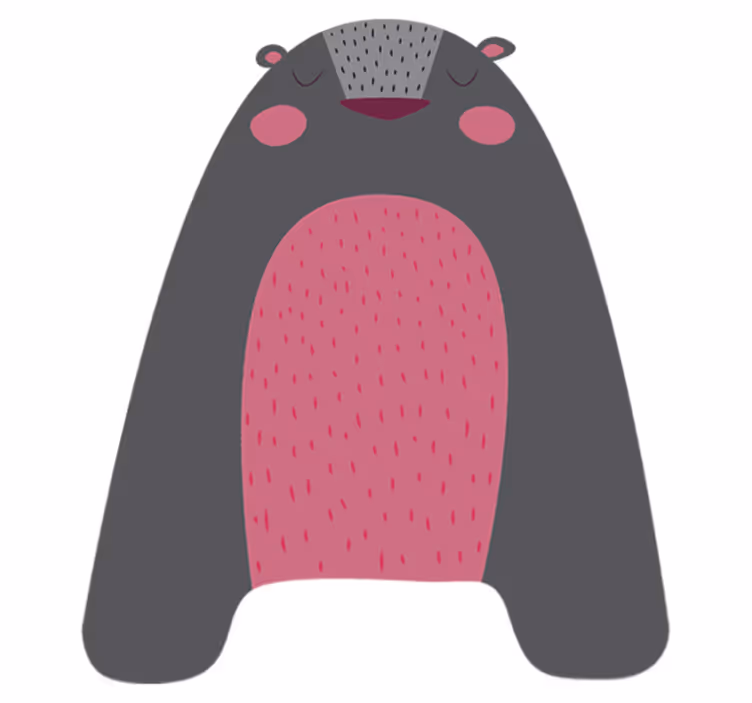 Dywan winylowy zwierzęta szary niedźwiedź dla dzieci - TenStickers