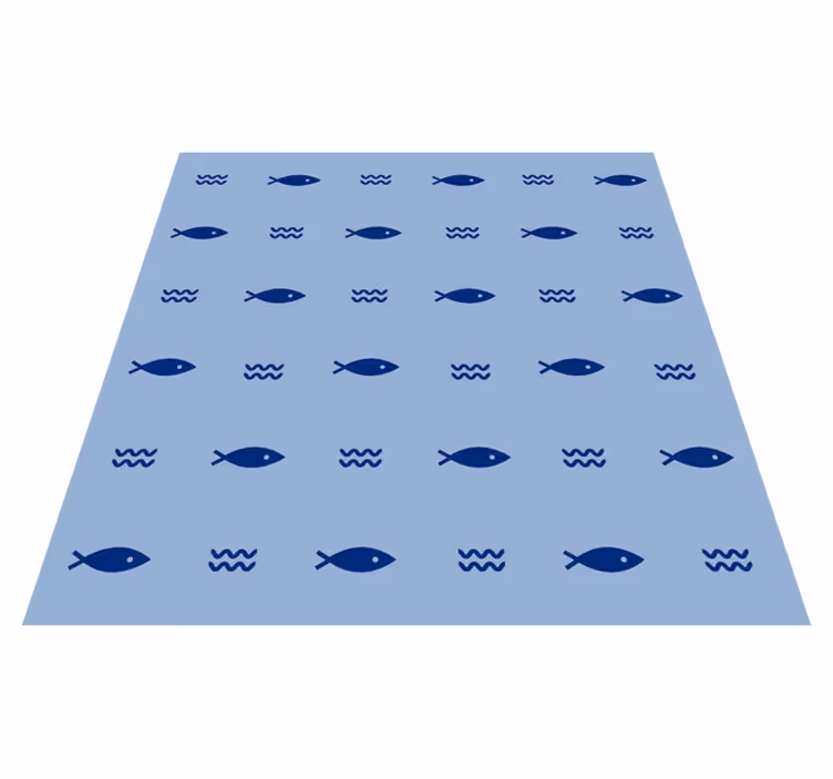 Dywan winylowy zwierzęta w minimalistyczny wzór ryb - TenStickers