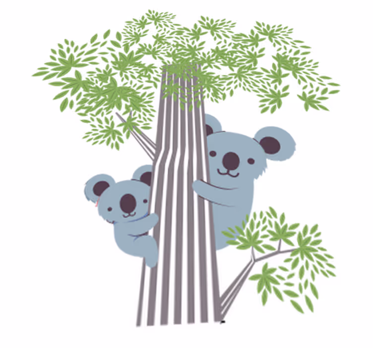 Dywan winylowy zwierzęta koala na drzewie - TenStickers