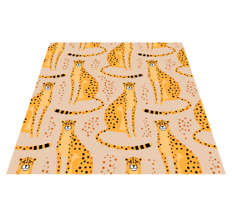Dywan winylowy zwierzęta w wzór z leoparda - TenStickers