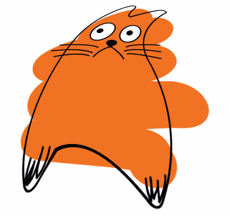 Dywan winylowy zwierzęta pomarańczowa sylwetka - TenStickers