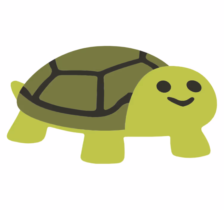 Dywan winylowy zwierzęta urocza uśmiechnięta żółwica - TenStickers