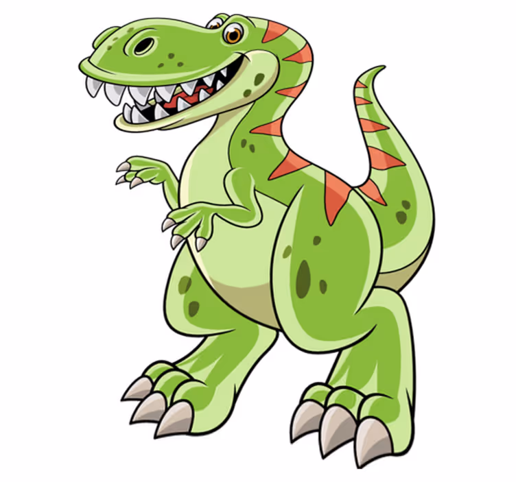 Dywan winylowy zwierzęta t-rex w stylu kreskówkowym - TenStickers