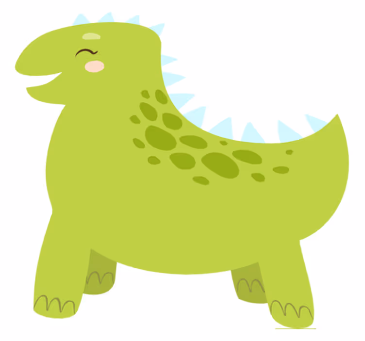 Dywan winylowy zwierzęta wesoły dinozaur - TenStickers