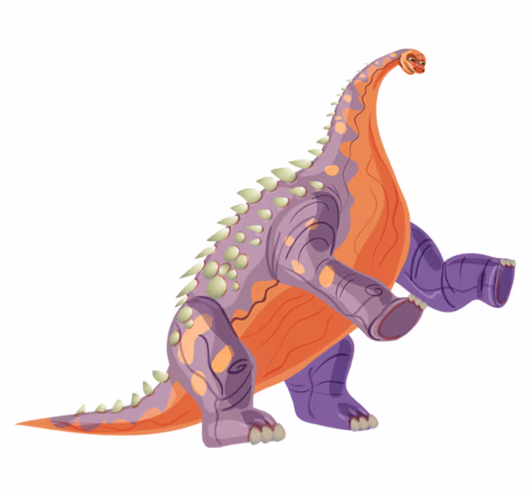 Dywan winylowy zwierzęta kolorowy dinozaur - TenStickers