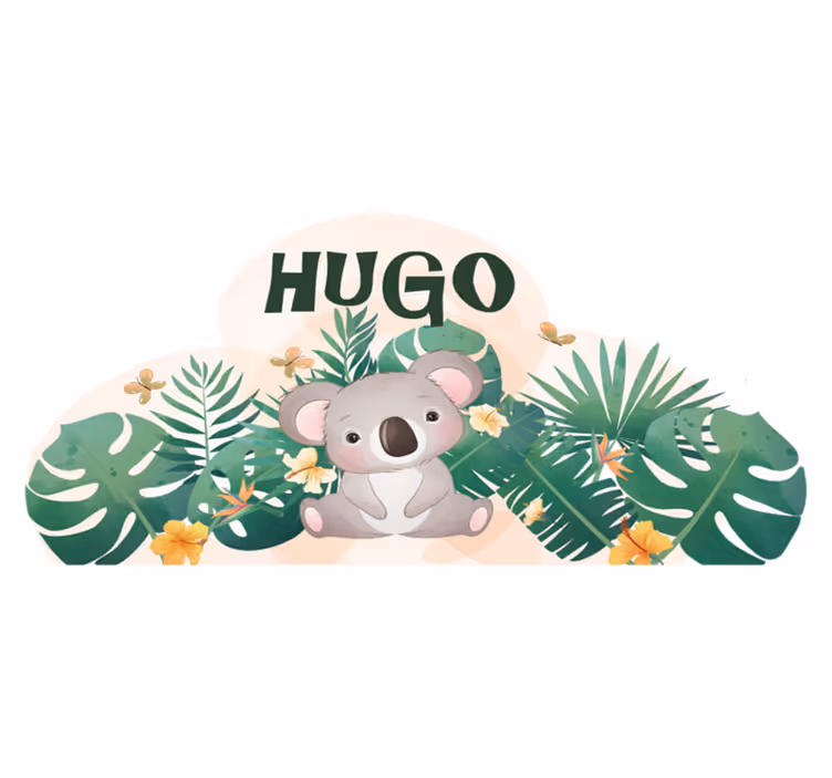 Dywan winylowy zwierzęta w temacie dżungli z koalą - TenStickers