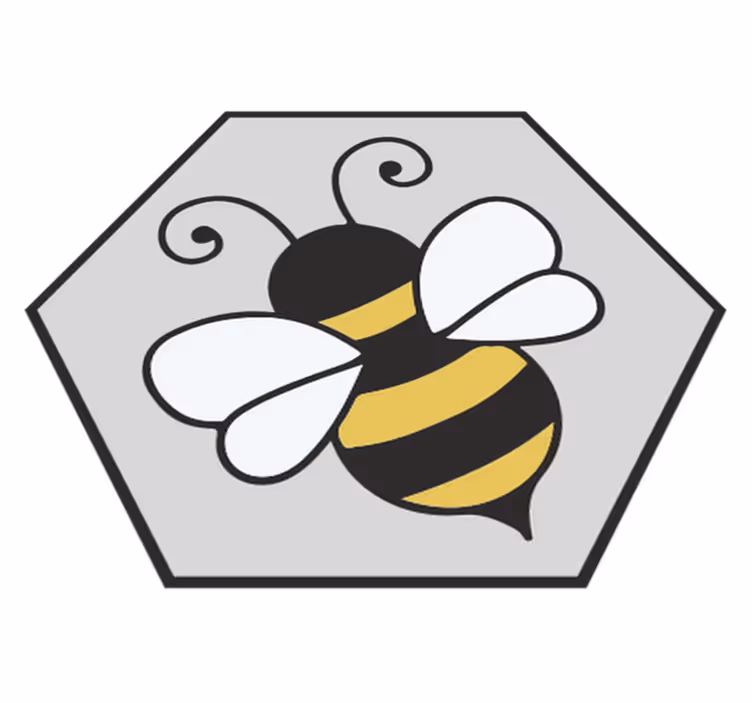 Dywan winylowy zwierzęta w wzór hexagonów pszczół - TenStickers