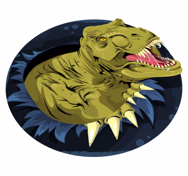 Dywan winylowy zwierzęta czaszka tyrannosaura rexa - TenStickers