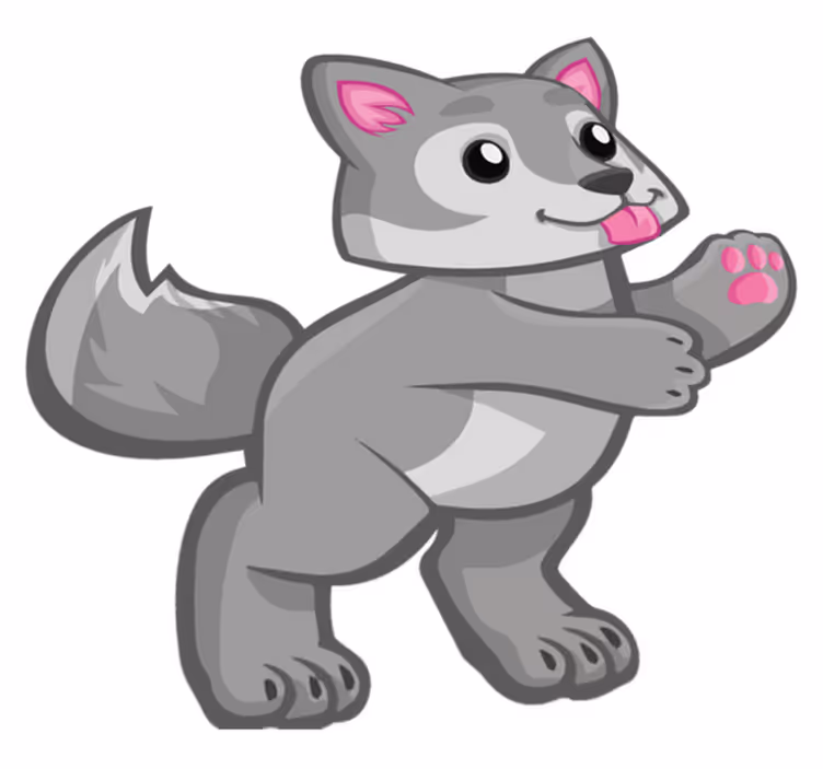 Dywan winylowy zwierzęta radosny piesek - TenStickers