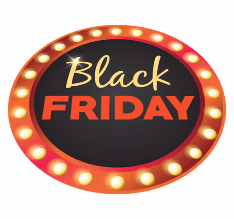 Dywan winylowy black friday czerwona okrągła promocja - TenStickers